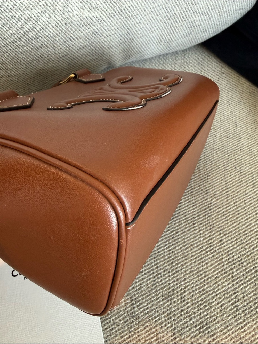 Celine Brown Calfskin Small Boston Triumphe Bag - Picture 7 of 16